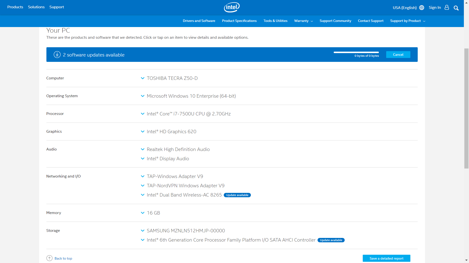 intel drivers and support assistant