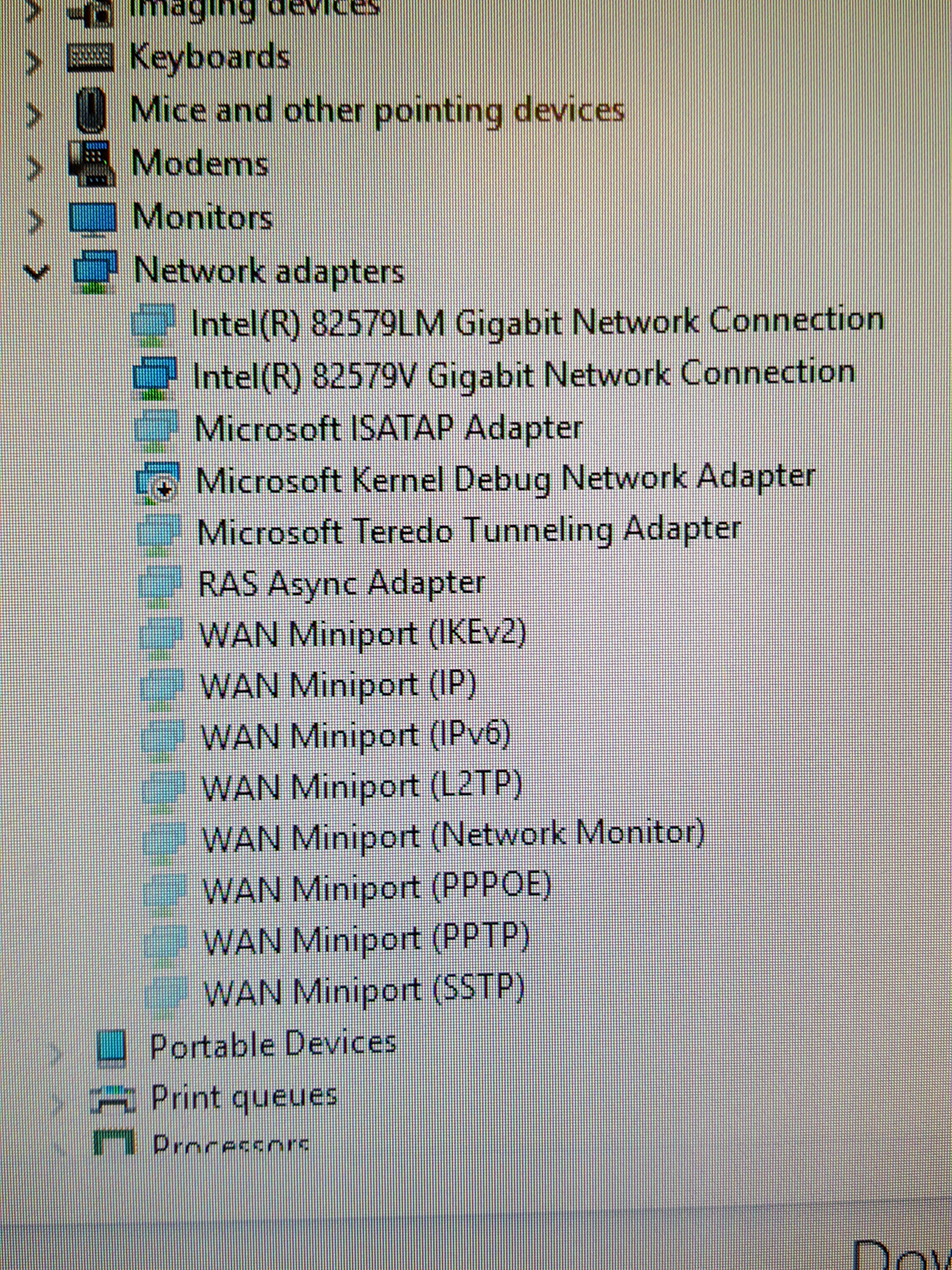 I have problems with 82579LM and 82579V Gigabit Network Adapters and can't  connect in Windows 10 - Intel Communities