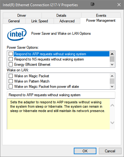 Intel(R) Ethernet Connection I217-V Connection consistently dropping - Intel  Community
