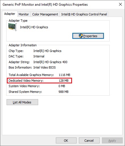 Solved: How to increase Dedicated VRAM in intel HD 520 - Intel Community