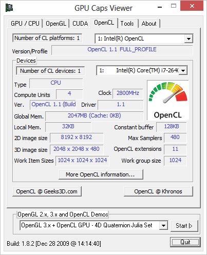 Intel HD 3000 driver (i7-2640m) no OpenGL 3.3 and OpenCL 1.2 CPU runtime  support - Page 3 - Intel Communities