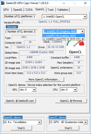 Intel HD 3000 driver (i7-2640m) no OpenGL 3.3 and OpenCL 1.2 CPU runtime  support - Intel Community