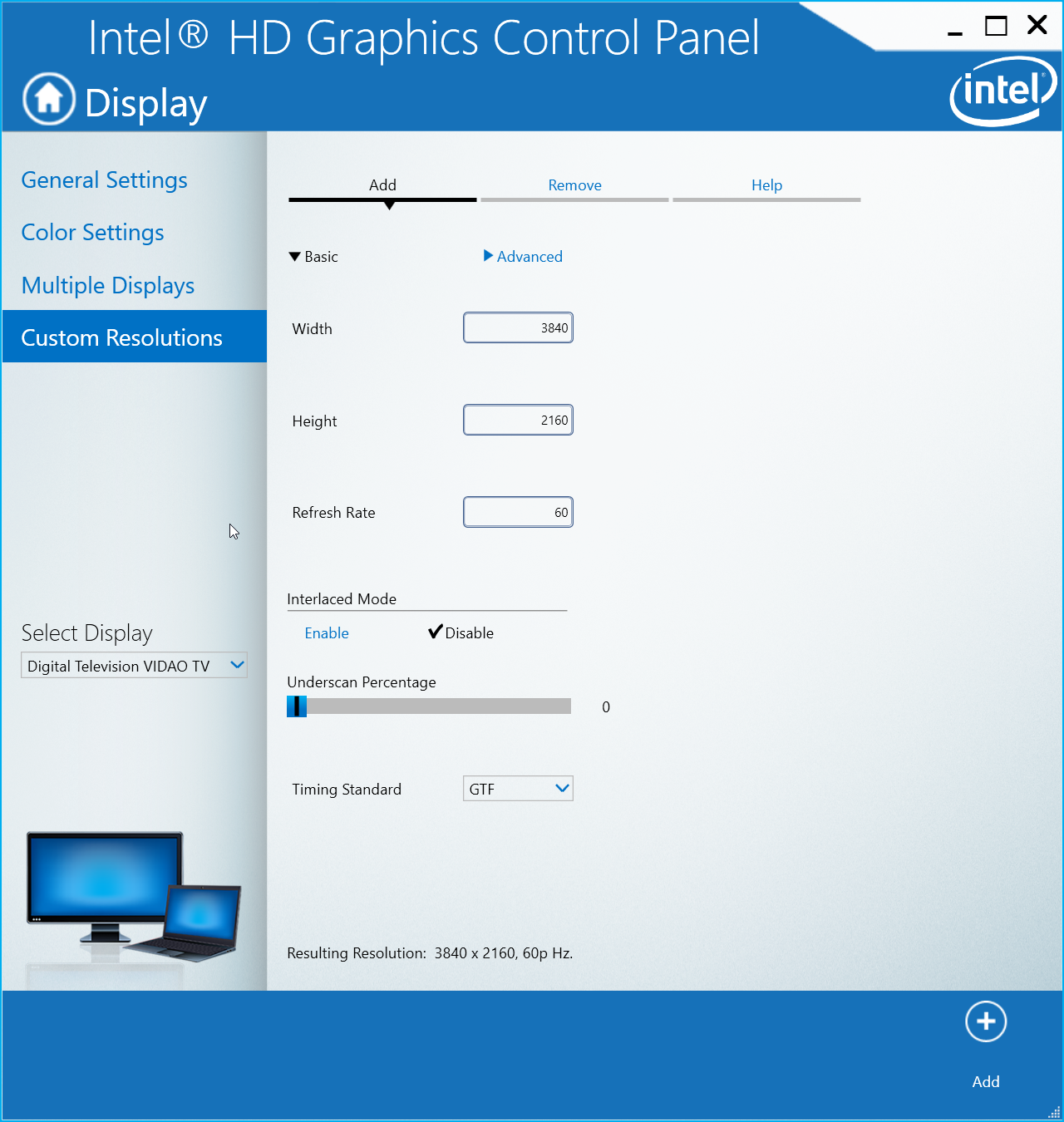 intel hd graphics control panel
