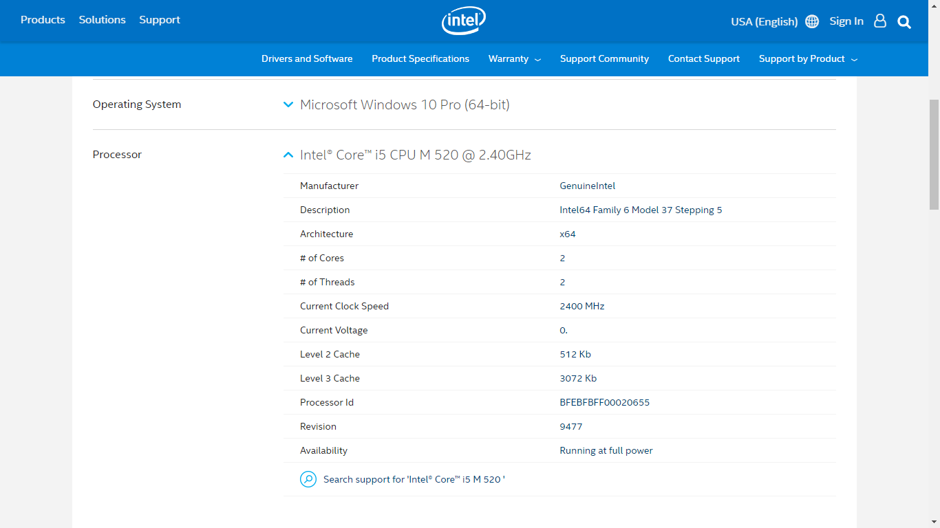 Which driver for i5-M520 Windows 10 - Intel Communities