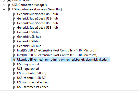 A request for the USB device descriptor failed. - Intel Community