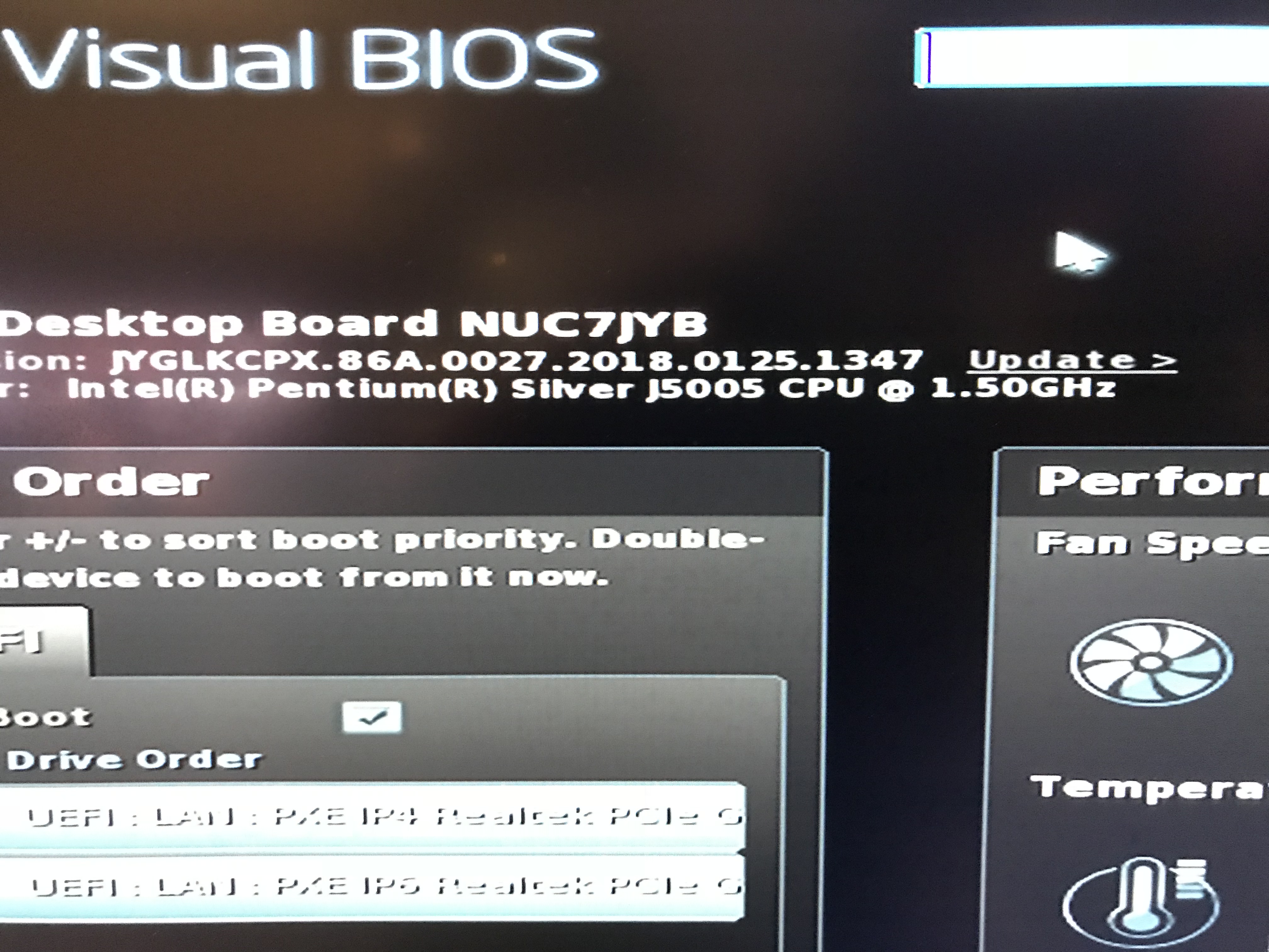NUC7PJYH - A bootable device has not been detected! - Intel Communities