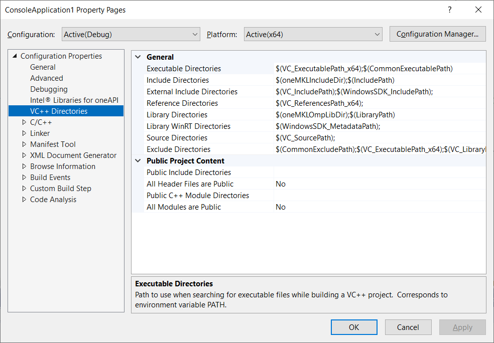 Re oneAPI MKL 2024.0 fails to fully integrate into Visual Studio 2022