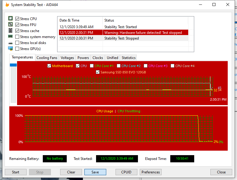 Hardware failure Intel Community