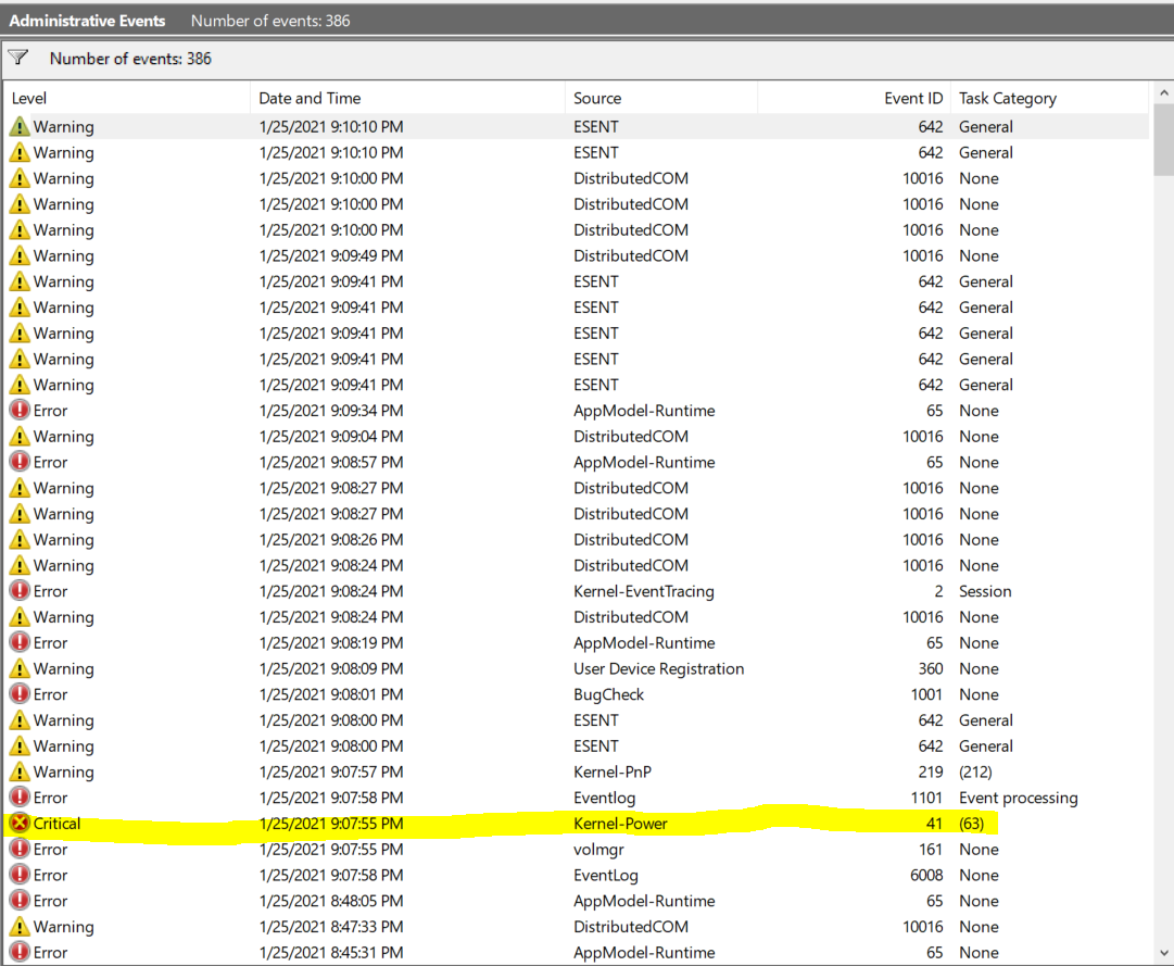 BSOD Machine_Check_Exception & Clock_Watchdog_Timeout Intel Community