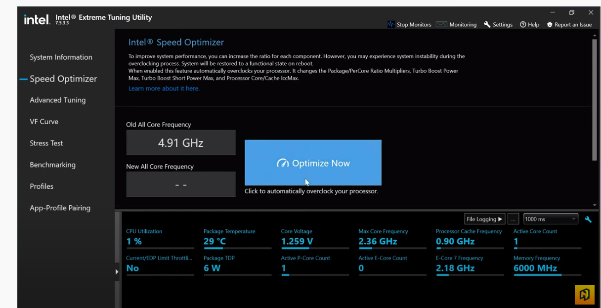 Intel XTU not showing "Speed Optimizer" menu - Intel Community