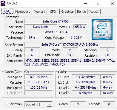 Solved: Intel Core i7 7700 CPU @3.60GHz does not support Windows