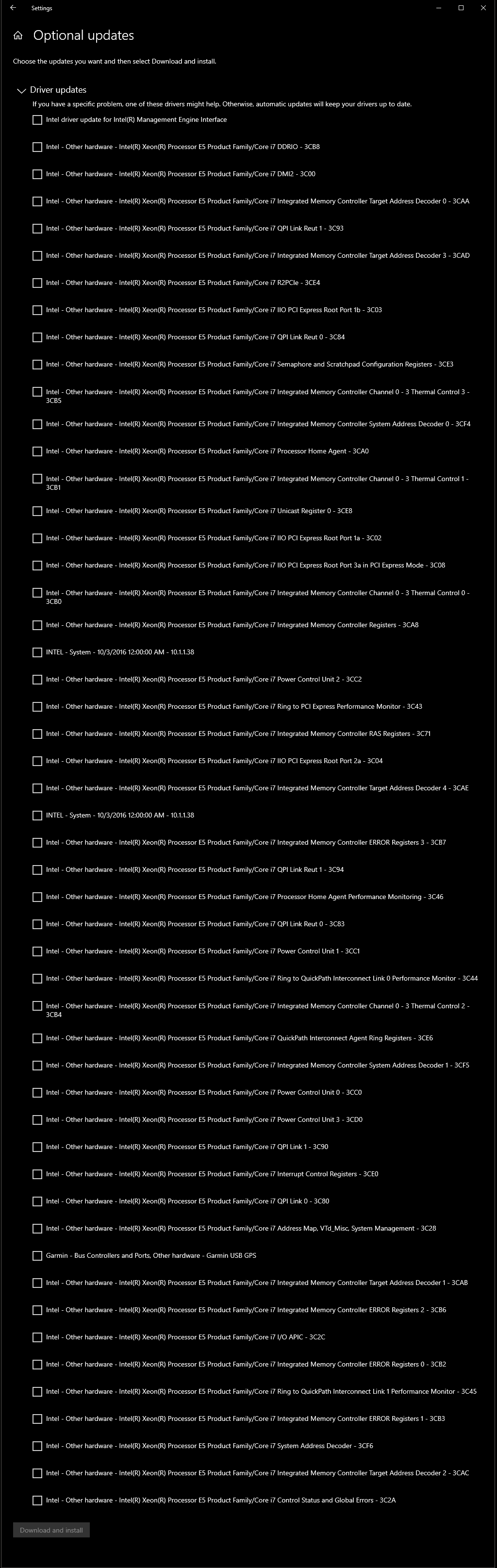 Window 10 Optional Intel Updates vs Intel DSA - Intel Community