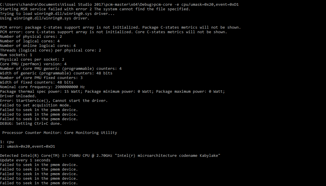 PCM on Windows 10 - PMEM device error - Intel Community