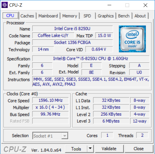 I5 50u 1 6 Ghz Has A Base Frequency Of 1 8 Ghz Intel Community