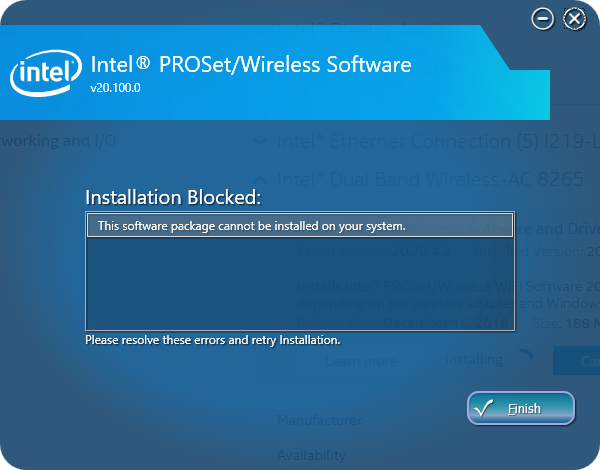 Updated Driver For Intel Dual Band Wireless Ac 65 Is Failing Intel Communities