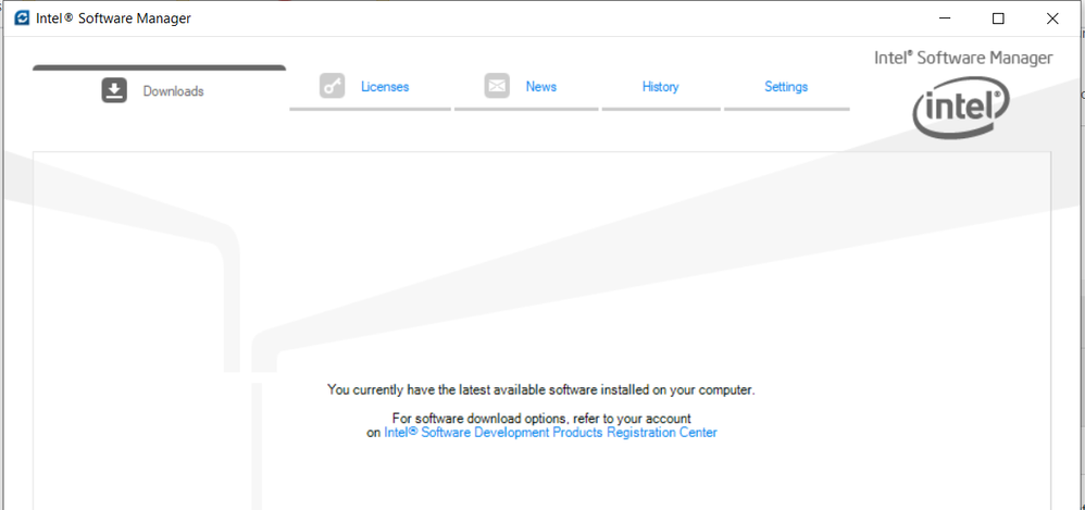 Intel Software Manager Says It Is Up-to-Date.PNG