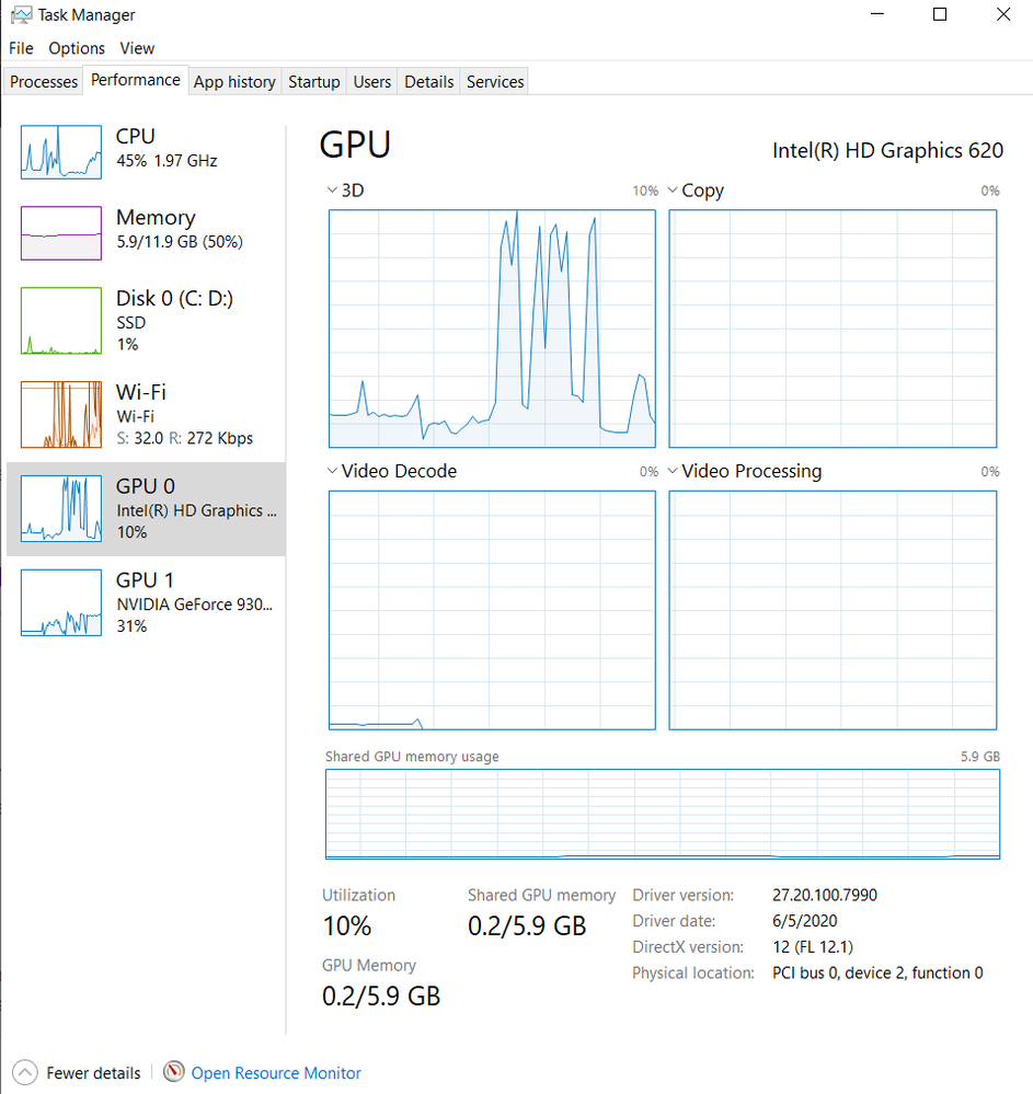 Intel GPU hits 100% and makes drops in my Notebook PC - Intel Community