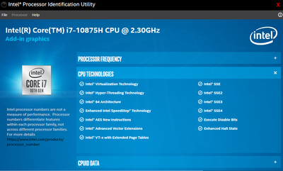 Intel core i7 10875h обзор