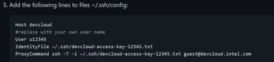 Instruction 5 on section "3.3 - Downloading an SSH key"