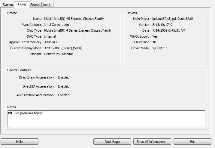 Solved: Update Mobile Intel(R) 45 Express Chipset Family WDDM 1.1 Windows  7x32 - Intel Community