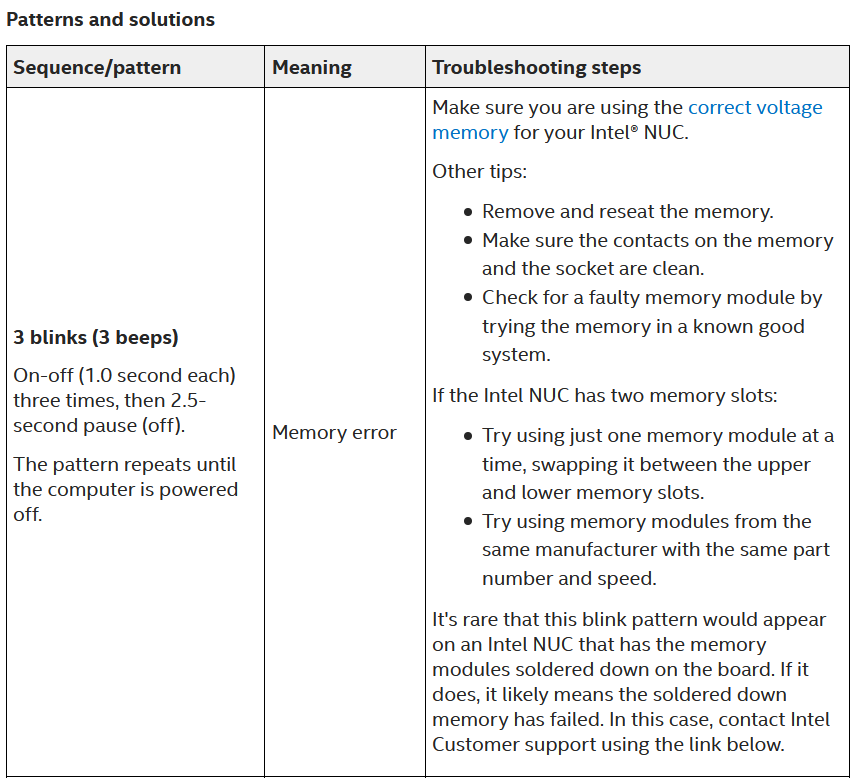 Warning Intel NUC 10 Do Not Recognize Listed Memory Module Intel