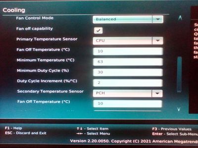 CPU temperature in bios is always 0, balanced fan control mode is not  working - Intel Communities