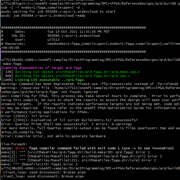 Solved: About QR Decomposition FPGA samples of devcloud - Intel Community