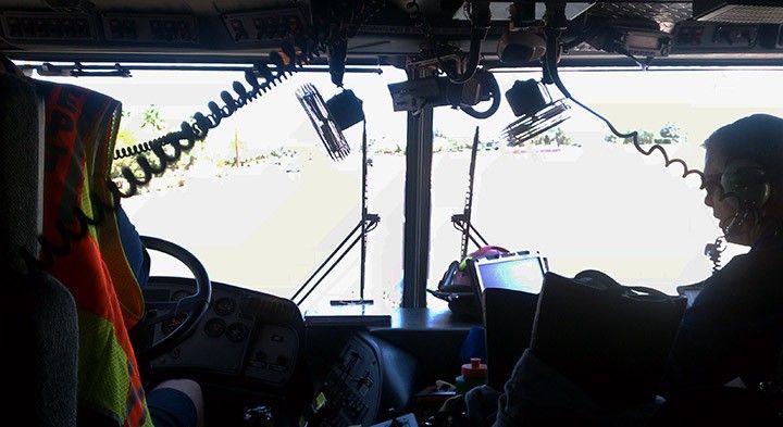 Inside a Gilbert, Arizona, fire truck with Patrick