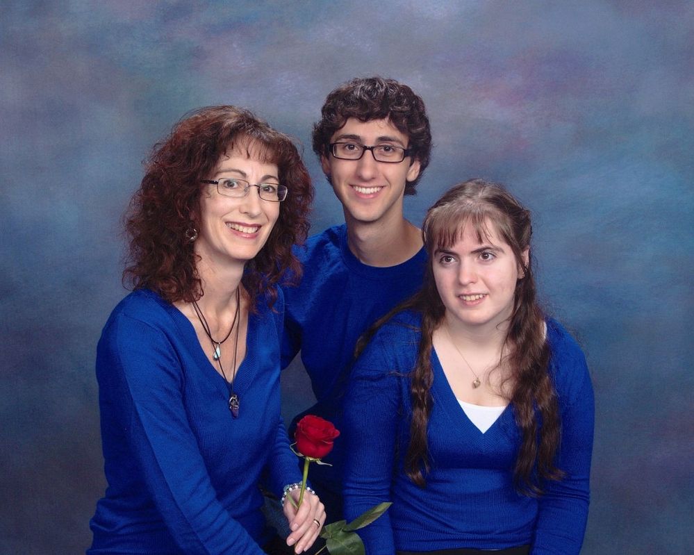 A recent family portrait of Jennifer