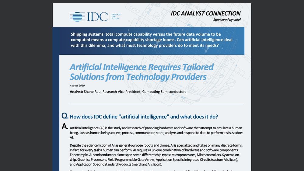 You can see the full IDC report (commissioned by Intel) by clicking here