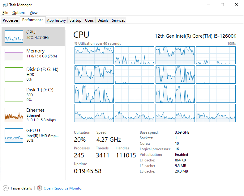 Duke slids energi Windows 10. Why does 12600k park so many cores? Cores are not fully  hyperthreaded - Intel Communities