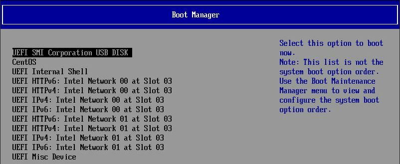 Solved: Unable to boot UEFI only board from CentOS7 USB - Intel Communities