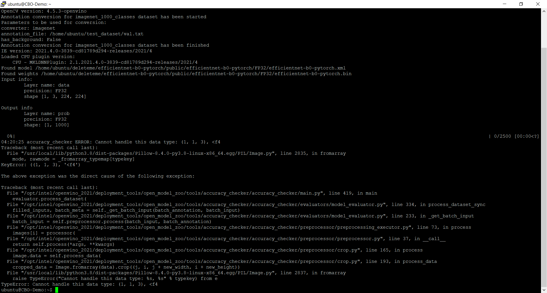Cannot handle this data type (1, 1, 3),