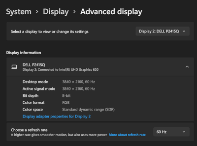 Solved: No 60Hz output from the TB4 ports on i7-1195G7 laptop? - Intel  Communities