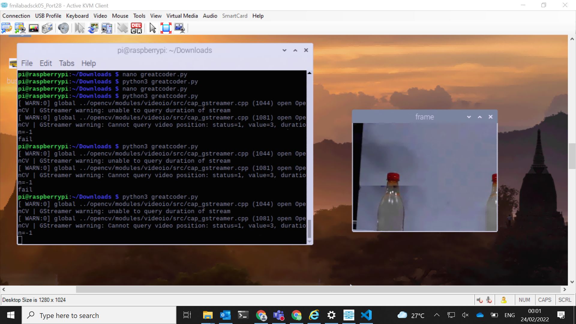 GStreamer Error when initiating OpenCV with filename as  cv2.VideoCapture('filename.mp4') - Intel Community