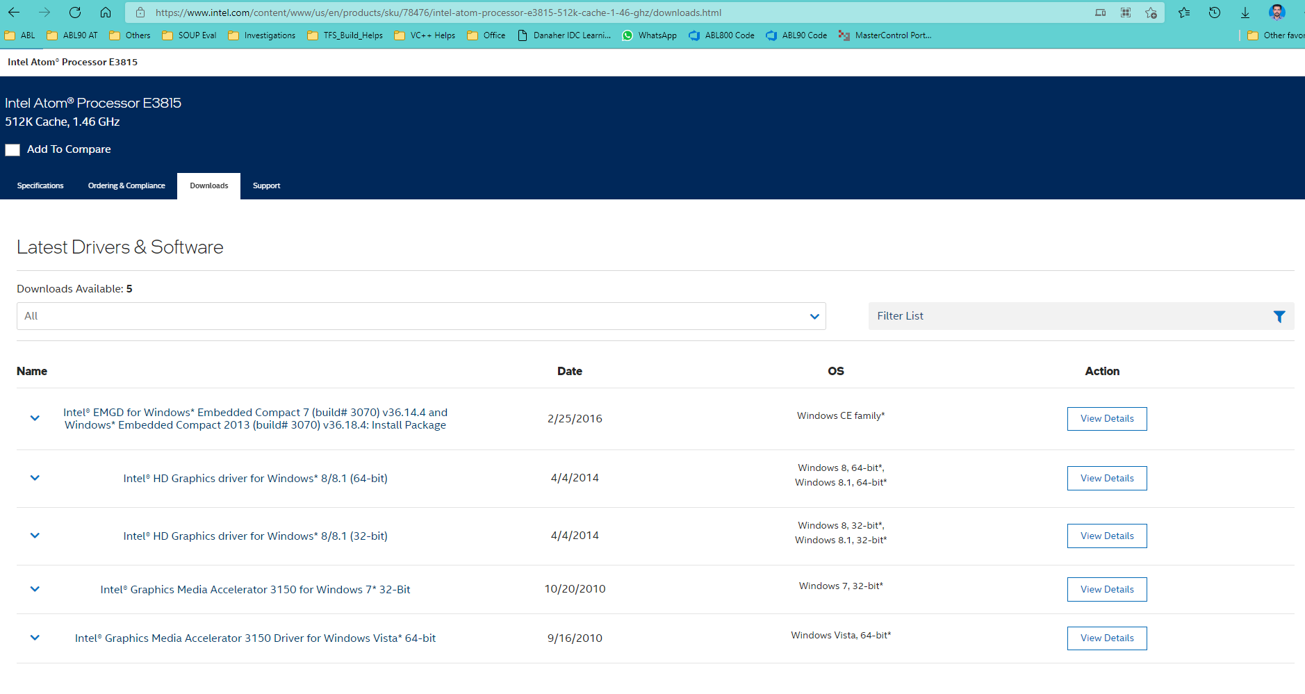 Information Required For Intel HD Graphics Driver For Windows For