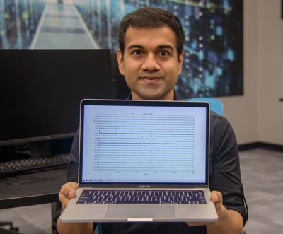 Arnav Bawa, a student in the artificial intelligence program at Chandler Gilbert Community College, has developed an AI application to interpret EEG brain wave scans. (Credit: Intel Corporation)