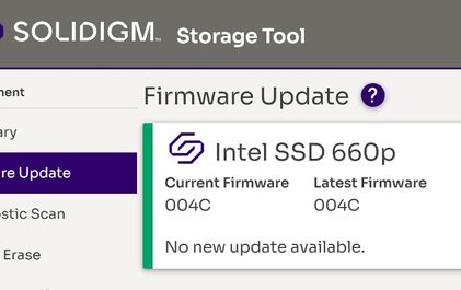 Solved: DSA says SSD 660p Firmware Update 005C available, but Solidigm says  004c is up to date - Intel Communities