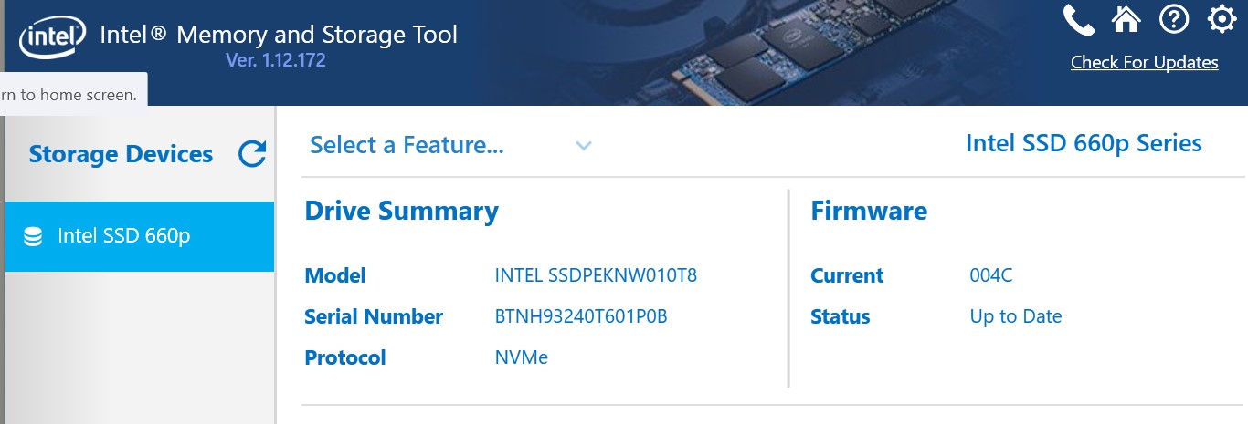 Solved: DSA says SSD 660p Firmware Update 005C available, but Solidigm says  004c is up to date - Intel Communities