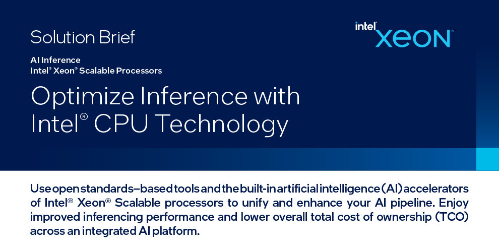 Optimize Inference with Intel CPU Technology - Intel Community