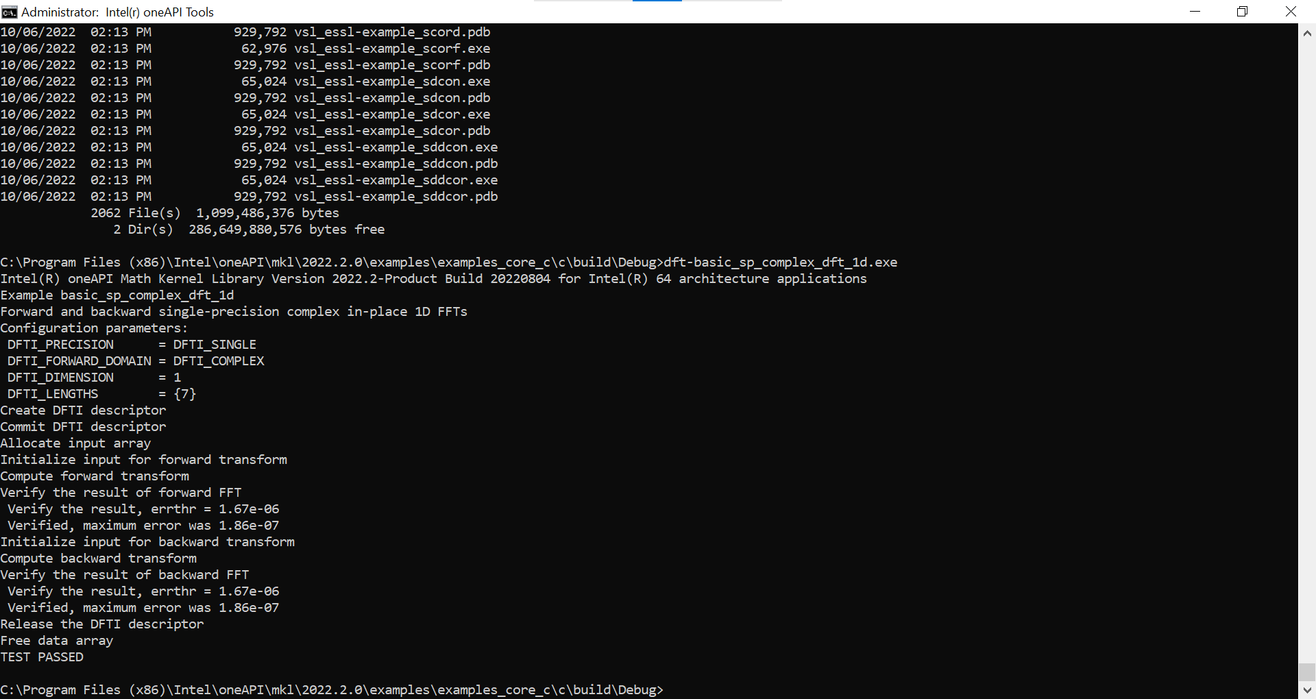 Solved: DftiCommitDescriptor() in C example provided by Intel crashes ...