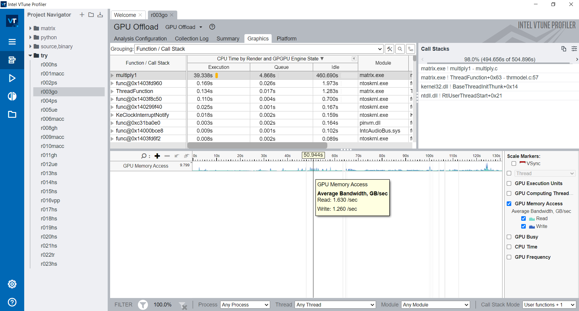 Intel VTune - Estimate Data Offload To GPU - Intel Community