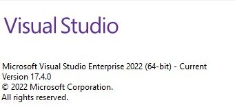 Visual Studio 2022 version info