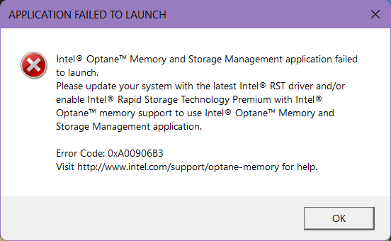 Optane Memory not working and causing PC crashes - Intel Community