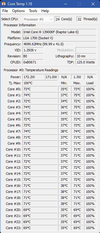 Solved: Temperature i9-13900KF - Intel Community