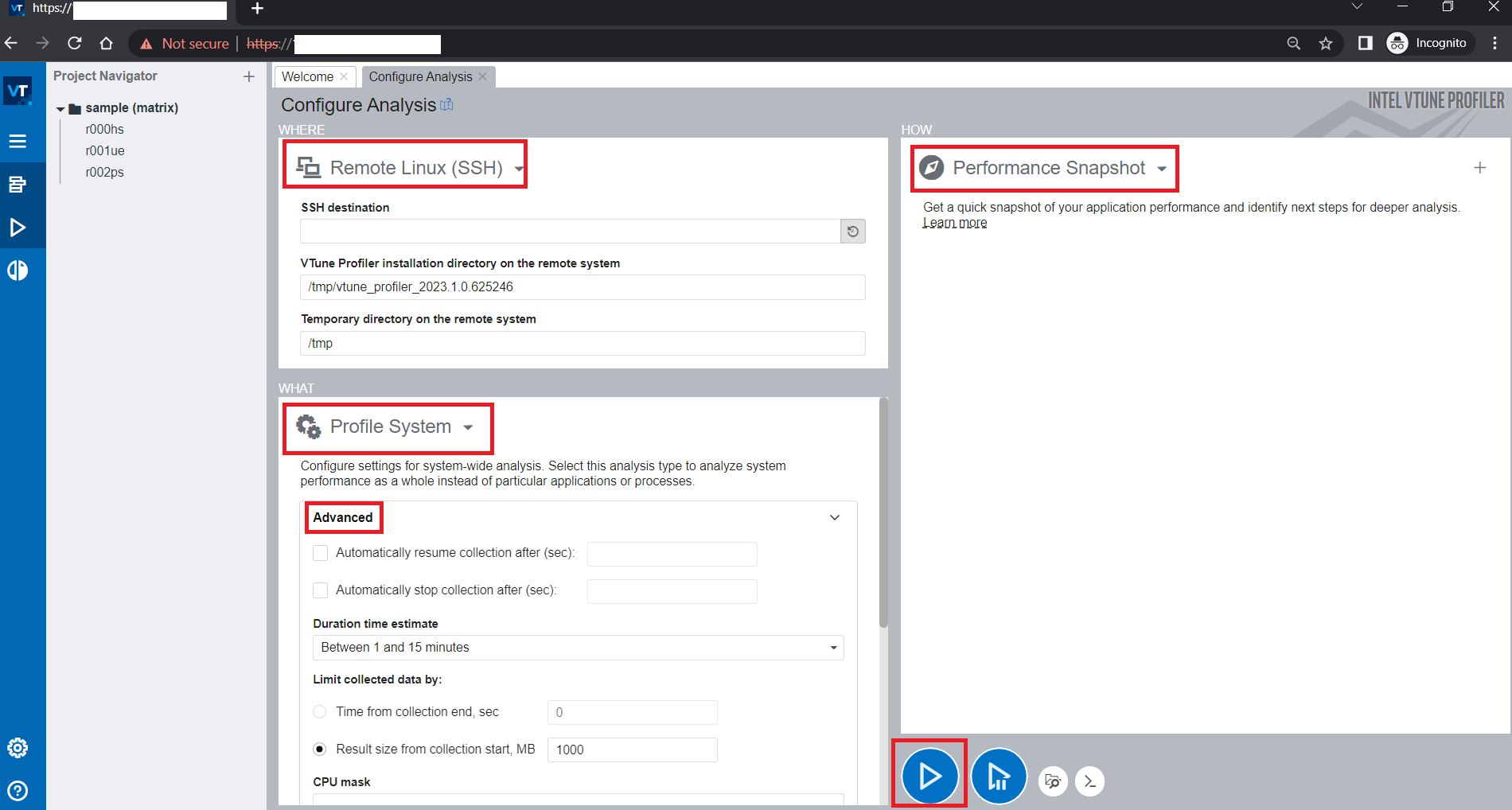 VTune agent {"error""Unexpected error"} Can't upload results from