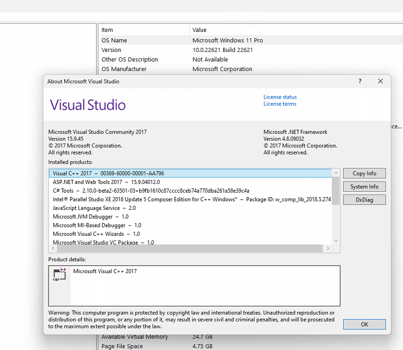 Re ReIntalling Parallel Studio XE 2018 update 4 in Windows 11 HOME 64