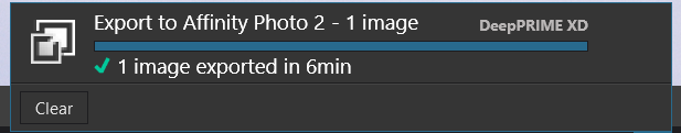 The time it took for the TIFF file to be exported to AFP2, which should take less than one minute if the GPU was utilized, which also would cause less strain on the CPU