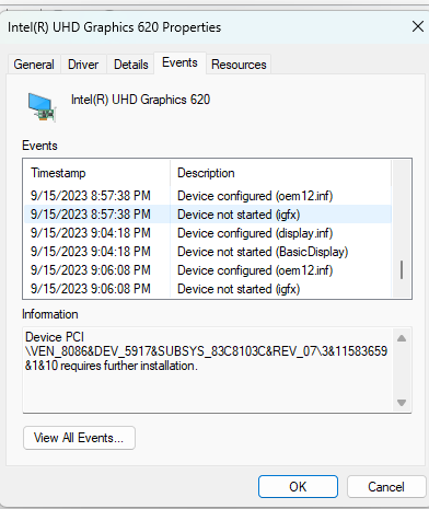 Device not started (igfx) Windows 11 - Intel Community