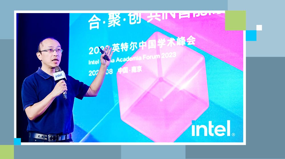 Delivering the keynote at Intel China Academia Forum (ICAF) 2023